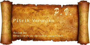 Pitrik Veronika névjegykártya